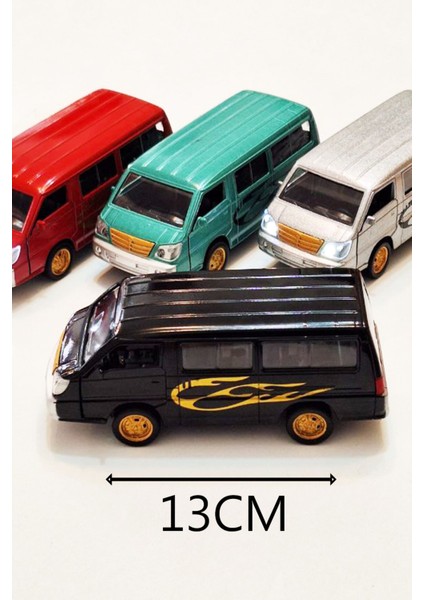 Çek Bırak Minibüs Oyuncak | Metal Sprinter Bus | Sesli Işıklı - Ön Kapılar Açılabilir | Siyah fırsatları