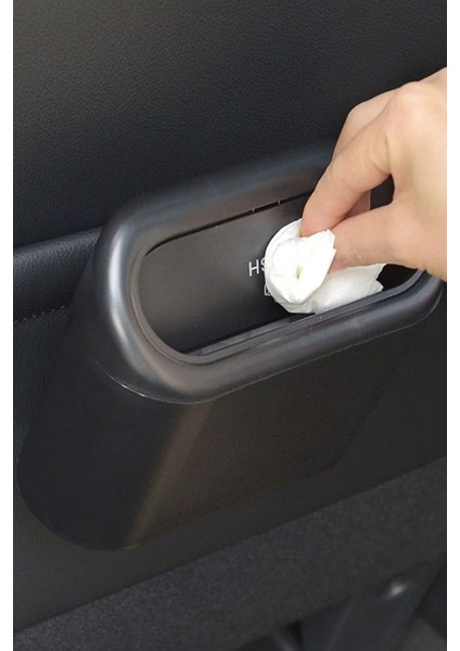 Oto Araba Çöp Kutusu Kapaklı Organizer Çöp Kovası Siyah fiyatları