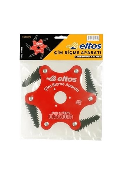 Çim Biçme Aparatı, 6 Bıçaklı, Ergonomik, Metal, Bahçe Tırpan Makinesi Ek Parça, CBA250 modelleri