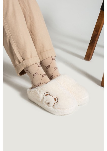 Kadın Ev Terliği Peluş Terlik Çeyiz ve Bohça Terliği Ses Yapmaz Kalın Taban