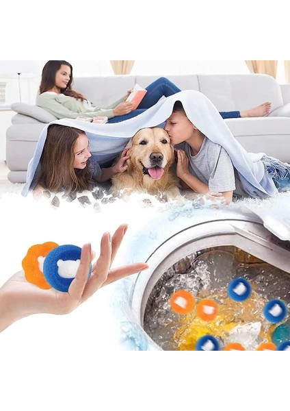 2 Adet Çamaşır Makinesi ve Evcil Hayvanlar Için Tüy Toplayıcı Yıkanabilir Sünger Top