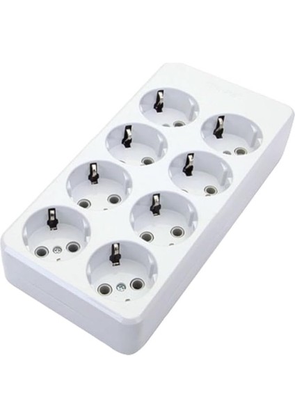 8 Li Kablosuz Grup Priz - Topraklı Klemensli, 16A 250V, 2p+N, Yerli Üretim, Kablosuz Uzatma Priz (Ürün Kodu: 980100)