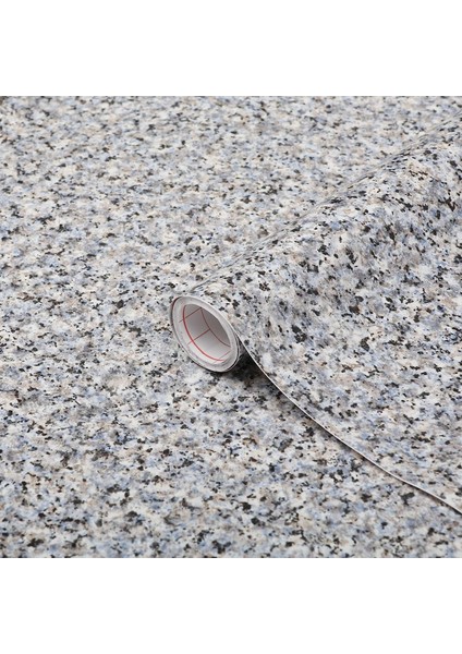 Peel And Stick Temas Kağıdı Gri Granit Taş Görünümlü Kendinden Yapışkanlı Film Su Geçirmez ve Çıkarılabilir Duvar Kağıdı Mutfak, Tezgah, Dolaplar Için Dekoratif Vinil 45 cm x 199 cm