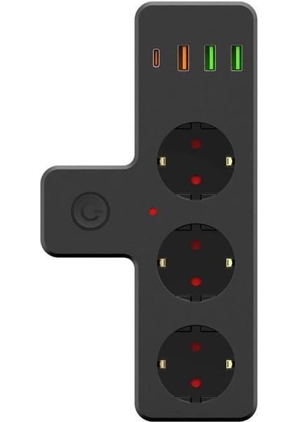 Yeni Nesil 3'lü Duvar Priz Termal Akım Korumalı Priz 3 x Usb, 1 x Type-C 20W Pd Giriş Ofis Ev Okul fiyatları