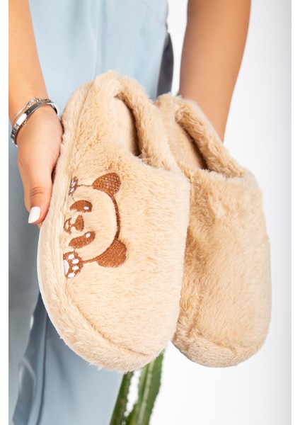 Kadın Ev Terliği Peluş Terlik Çeyiz ve Bohça Terliği Ses Yapmaz Kalın Taban