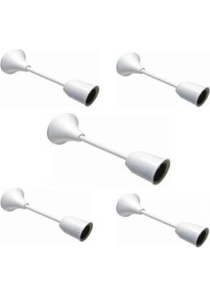 Duy Takımı Hazır Tijli Muhafazalı Porselen E 27 5 Adet