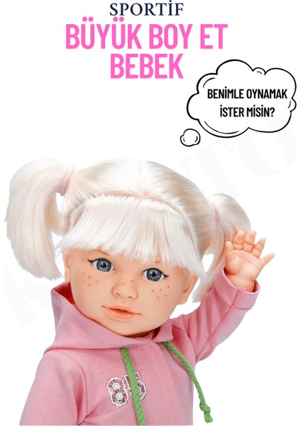 Kız Bebek Sportif Büyük Boy Et Bebek (45 Cm) Açık Pembe modelleri