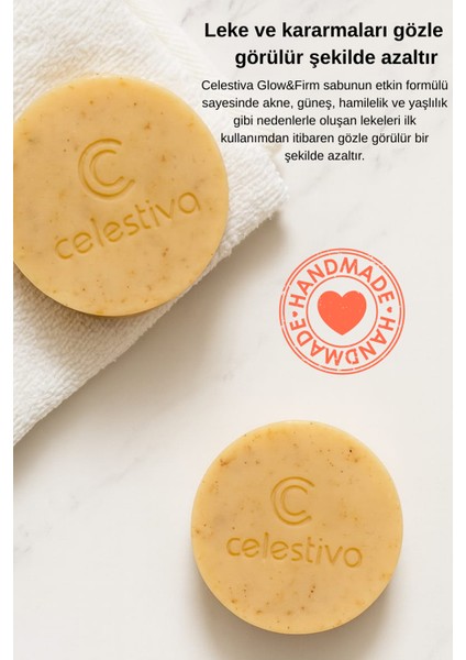 Glow Firm-Kojik Asit ve Kolajen İçerikli Leke Karşıtı Katı Sabun 2 Adet modelleri