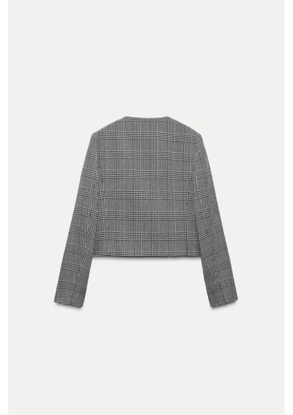 Allbucks Zara, Kaz Ayağı Desenlı Kısa Blazer Ceket ABZRA1020 fırsatları