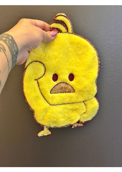 Sarı Peluş Civciv Arma Dikiş Aplike 28X18 cm