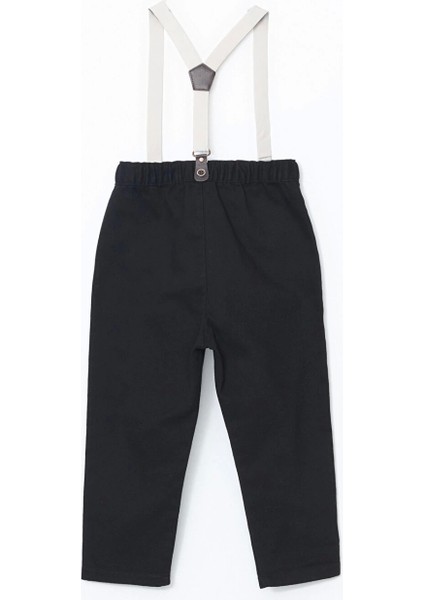 Lcw Kids Siyah Beli Lastikli Askılı Erkek Çocuk Pantolon modelleri