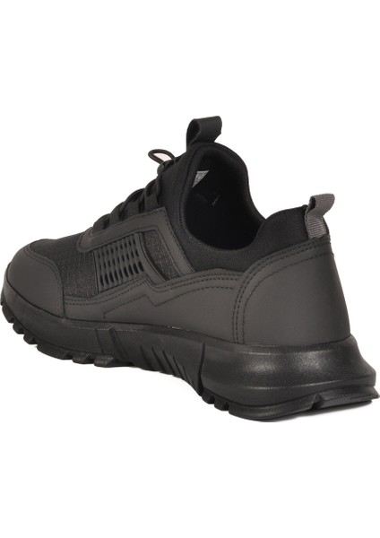 Siyah Hafif Esnek Kilit Bağcıklı Unisex Spor Ayakkabı Nans 6006 G fırsatları