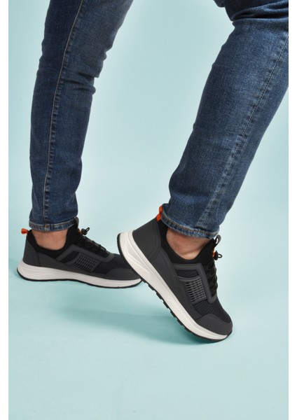 Füme Hafif Esnek Kilit Bağcıklı Erkek Spor Ayakkabı Nans 6006 M modelleri