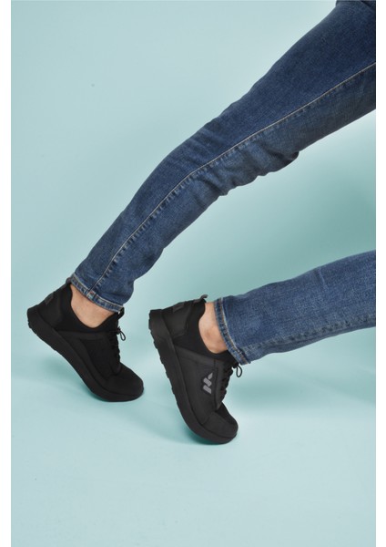 Siyah Kilit Bağcıklı Hafif Esnek Erkek Spor Ayakkabı Apollo 166 M fırsatları