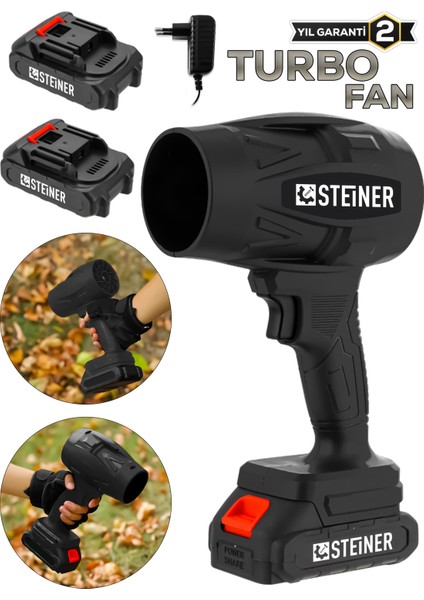 21 V 5 Ah Çift Akülü Şarjlı Akülü Jet Fan Üfleyici Toz Üfleyici Mangal Yakma Araba Kurutma Makinesi