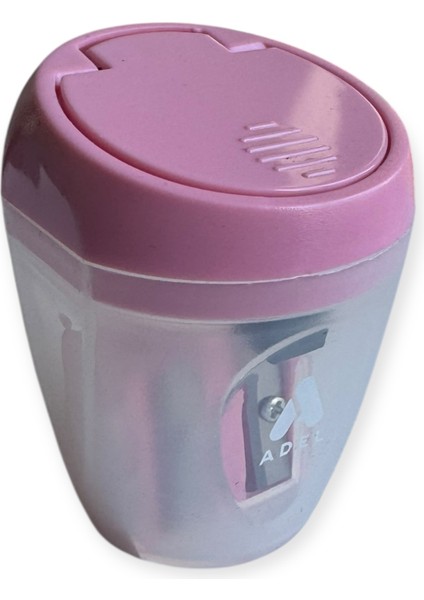 Çift Bıçaklı Otomatik Kapaklı Kalemtraş, Pastel Renkli, Hazneli