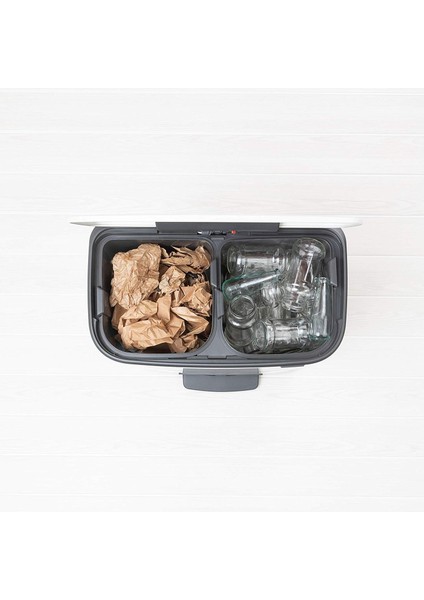 Bo Pedal Çöp Kovası, 2 x 30 L Kova - Beyaz 211447 fırsatları