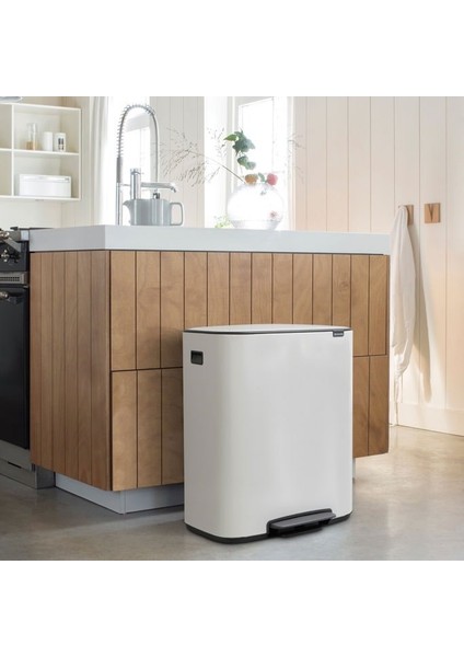 Bo Pedal Çöp Kovası, 2 x 30 L Kova - Beyaz 211447 indirimleri