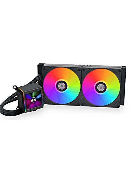 Cube Iı 240 Argb Sıvı Soğutucu Intel ve Amd Destekli Argb 2 Fanlı Sıvı Soğutma Sistemi
