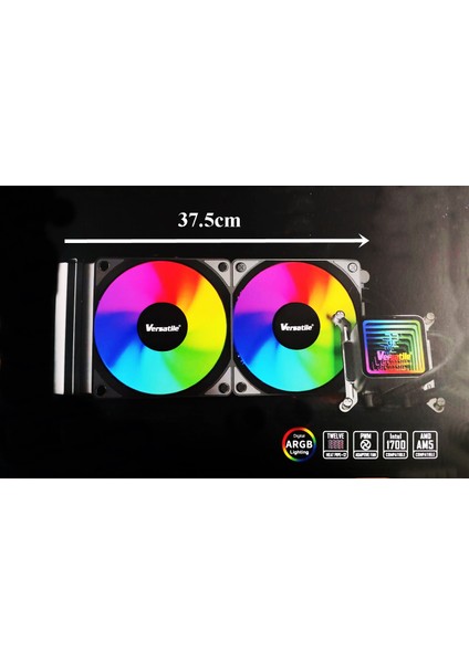 Cube Iı 240 Argb Sıvı Soğutucu Intel ve Amd Destekli Argb 2 Fanlı Sıvı Soğutma Sistemi fırsatları