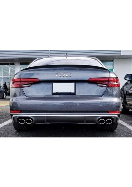 Audi A4 B9 Düz Model Spoyler 2017+ Parlak Siyah