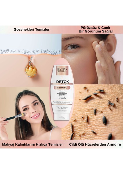 Detox Peeling Jel 2'li Set | Ölü Hücre Arındırıcı Temizleme jeli | Yüz Ve vücut temizleyici | aha bha, Vitamin C, Niacinamide fırsatları