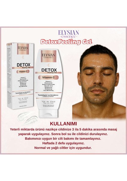 Detox Peeling Jel 2'li Set | Ölü Hücre Arındırıcı Temizleme jeli | Yüz Ve vücut temizleyici | aha bha, Vitamin C, Niacinamide