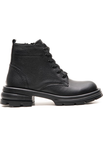 Hakiki Deri Kauçuk Kaymaz Taban Kadın Postal Bot