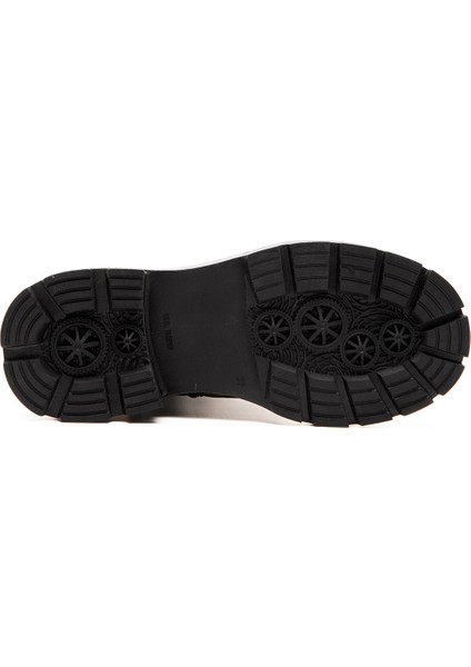 Hakiki Deri Kauçuk Kaymaz Taban Kadın Postal Bot