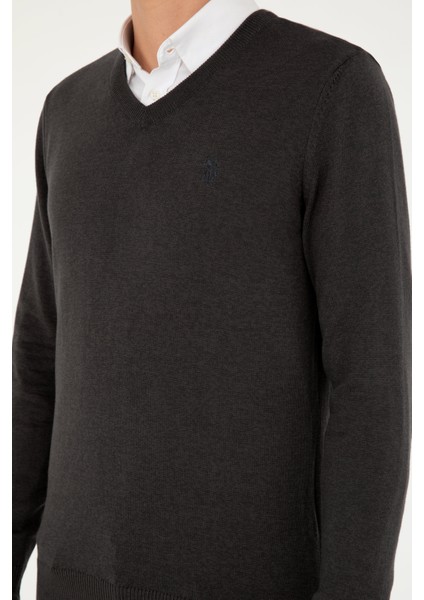 Erkek Antrasit Melanj Kazak /Triko 50293512-VR081