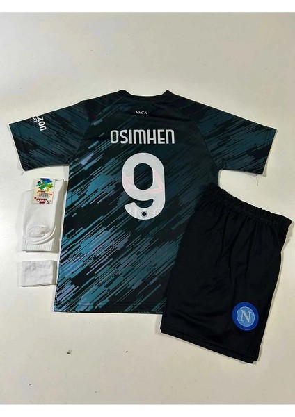Napoli 2022/23 Sezonu Victor O's.i.m.h.e.n Deplasman Çocuk Forması 4'lü