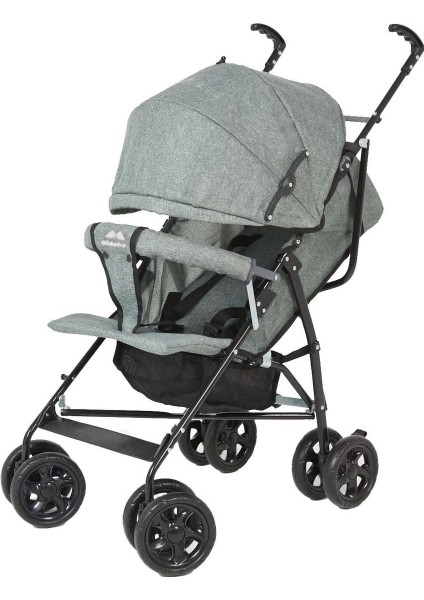 Tam Yatar Baston Puset Bebek Arabası | Gri