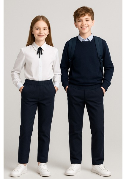 Beli Ribana Lastikli Lise Okul Pantolonu fırsatları