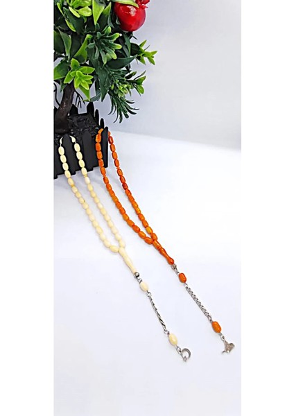 7X11 mm Model Beyrut Toz Kehribar ve Mis Kokulu Beyrut Damla 2'li Tesbih Seti-Hediyelik Aksesuar fırsatları