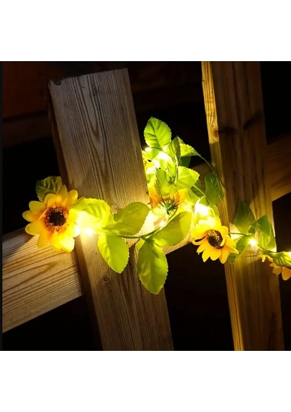 5m 50LED Güneş Enerjili Ayçiçeği Işıkları - Dış Mekan Bahçe modelleri
