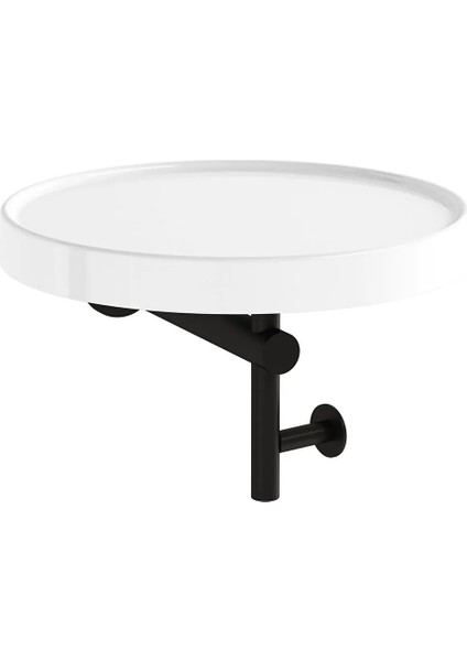 A44006 Vitra Archiplan Seramik Etajerli Tekli Askı, Siyah-Beyaz