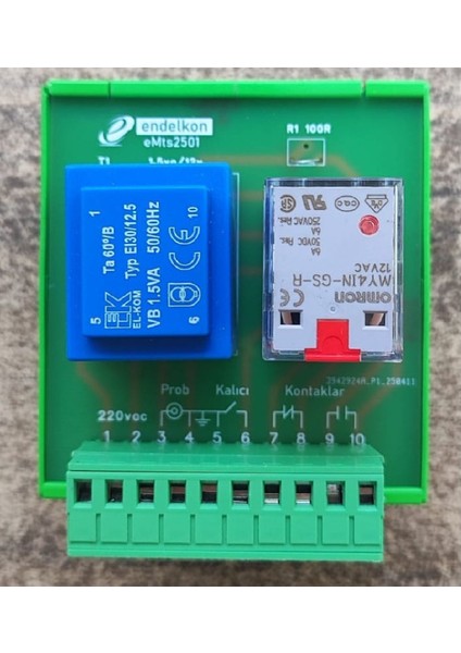 EMTS2501 ,ray Tip 220VAC/12VAC KONTAK-1A1K Metal Algılama Kart