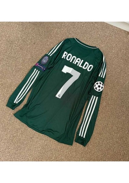 R.e.a.l M.a.d.r.i.d 2012/13 Sezonu Cristiano R'onaldo Uzun Kollu Özel Nostalji Forması (GREEN)564363