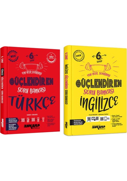 Ankara 2025 6. Sınıf Türkçe + Ingilizce Güçlendiren Soru Bankası Seti 2 Kitap Güncel Müfredat fiyatları