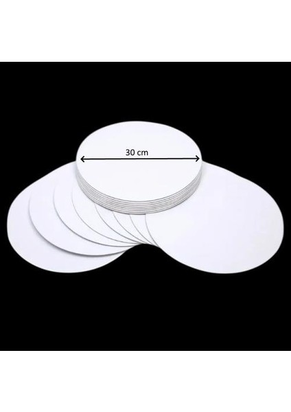 Turta Mendili / Pasta Altlığı Beyaz Yuvarlak 30 cm 10 Adet