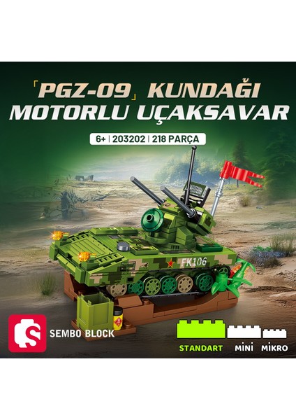 Pgz-09 uçaksavar Yapı Bloğu Seti 218 Parça fiyatları