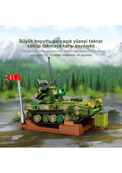 Pgz-09 uçaksavar Yapı Bloğu Seti 218 Parça modelleri