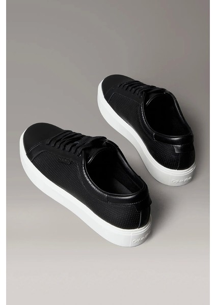 Perfore Deri Bileksiz Düz Taban Erkek Siyah Sneaker HM0HM01870-0GM fiyatları