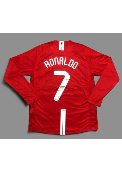 Cristiano R'onaldo Man/united 2008 Moskova Finalı Yetişkin Nostalji Forması(Uzun KOL)8585865786522