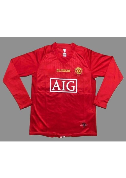 Cristiano R'onaldo Man/united 2008 Moskova Finalı Yetişkin Nostalji Forması(Uzun KOL)8585865786522 fiyatları