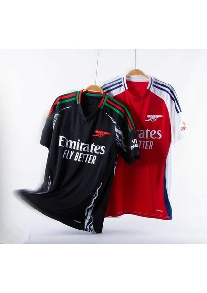 A'rsenal 2024-25 Yeni Sezon 2'li Kombin Yetişkin Forması (Red-Black)