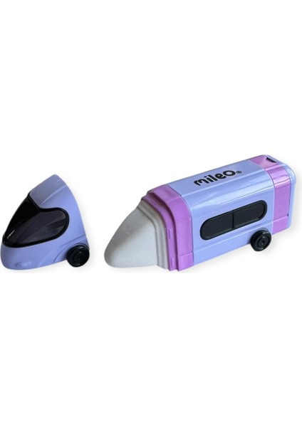 Mileo Hızlı Tren Şeklinde Çift Bıçaklı Silgili Kalemtraş, Pastel Renkler fırsatları