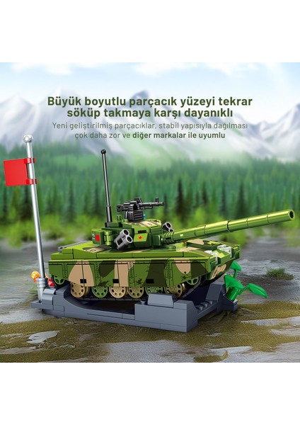 Type 96B Ana Muharebe Tankı Yapı Bloğu Seti 228 Parça modelleri
