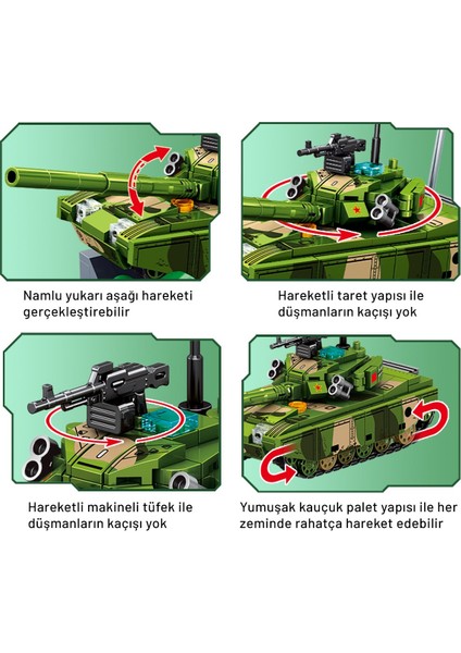 Type 96B Ana Muharebe Tankı Yapı Bloğu Seti 228 Parça fırsatları