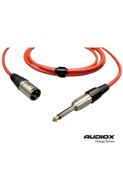 Audıox Omega Series 6.3 mm Jak – Xlr Erkek Enstrüman Kablosu | Profesyonel Ses ve Stüdyo Kullanımı